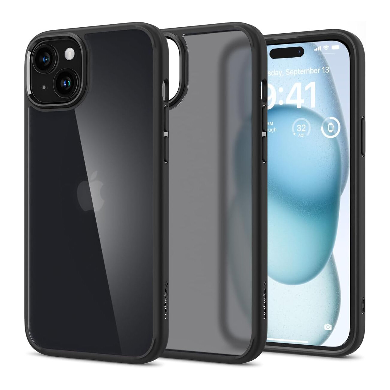 

Чехол Spigen Ultra Hybrid для iPhone 15, Frost Black, Прозрачный, Чехол Spigen Ultra Hybrid для iPhone 15, Frost Black