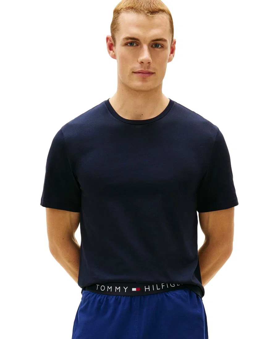 Мужской комплект маек с круглым вырезом 3 шт Tommy Hilfiger, June Iris/Regatta Red/Desert Sky — фото 3