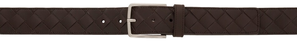 

Коричневый ремень из телячьей кожи Intrecciato Bottega Veneta