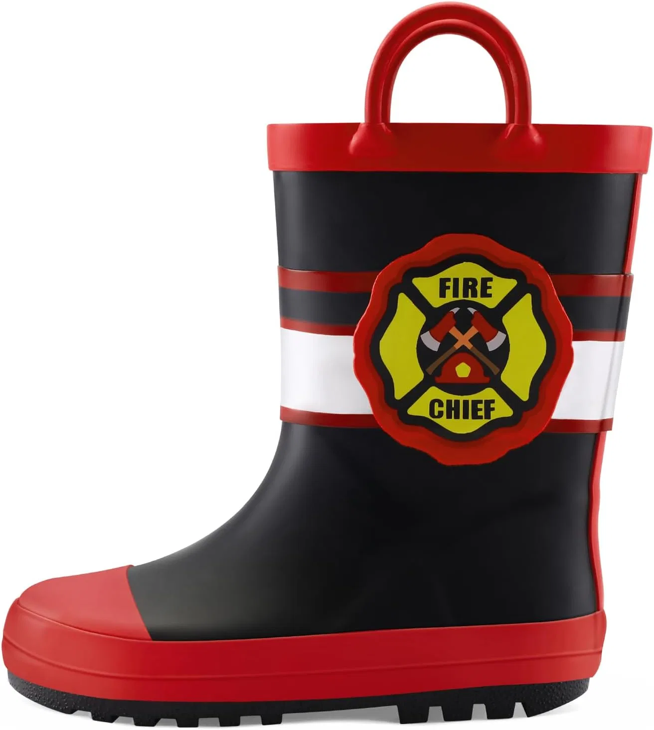 Детские резиновые сапоги с ручкой mysoft, Fire Chief