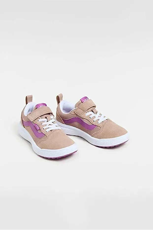 Детские кроссовки для девочек на шнуровке Ultrarange 66 v Vans, Brown — фото 2