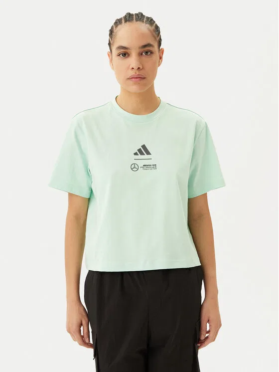 Футболка loose fit Mercedes - AMG Petronas Formula One Team Premium Adidas, зеленый