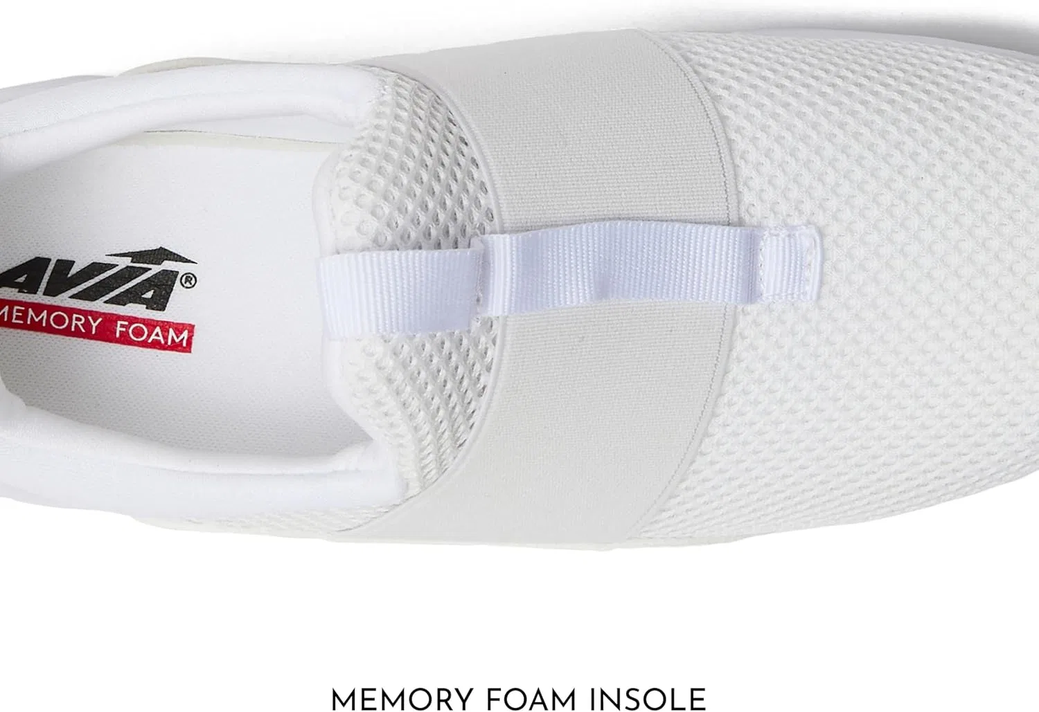 Детские кроссовки без шнурков с легким верхом Avia Avi-Play Slip On, White/Black Trim — фото 4