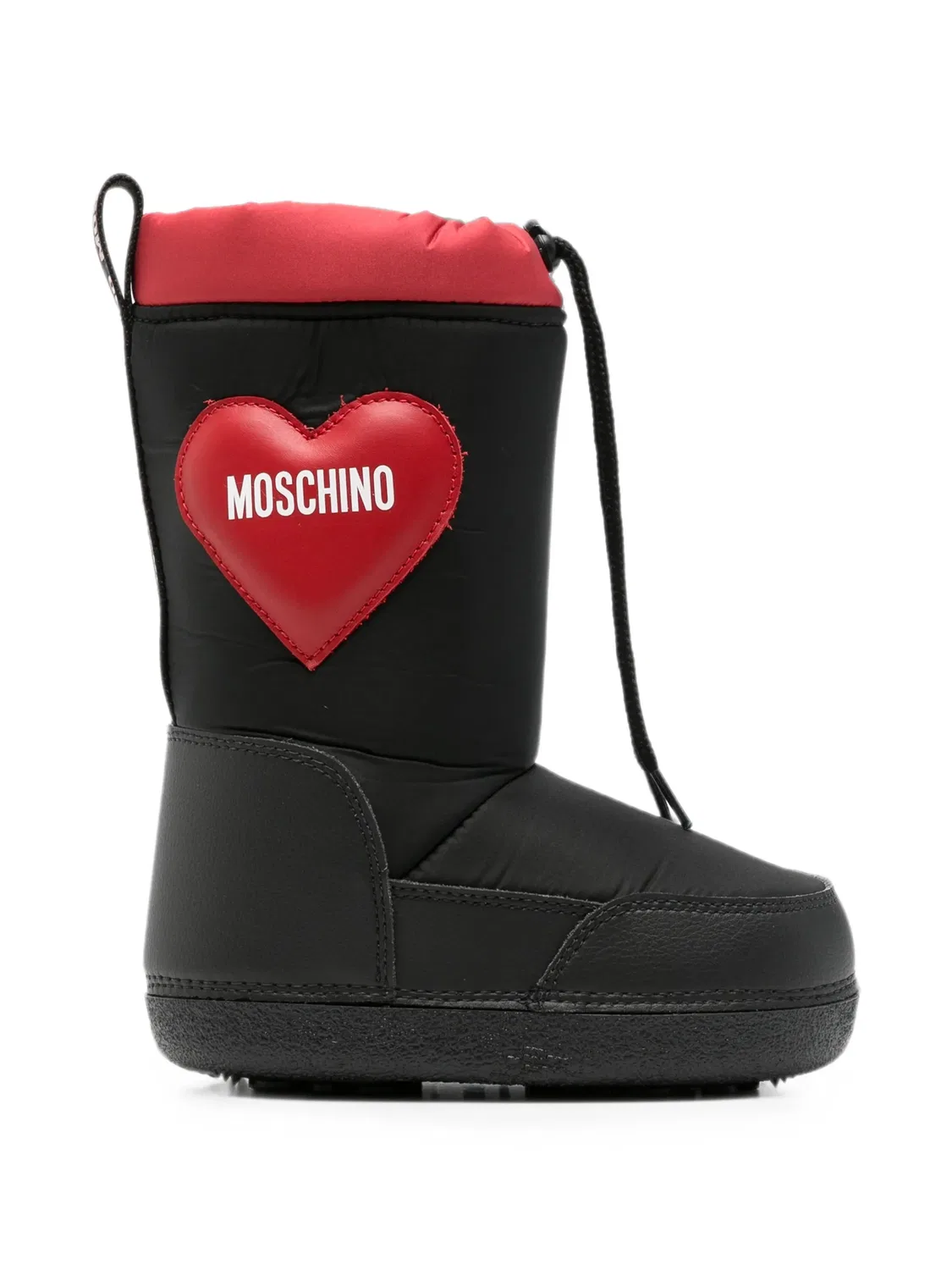 Сапоги с нашивкой-логотипом Moschino Kids, черный