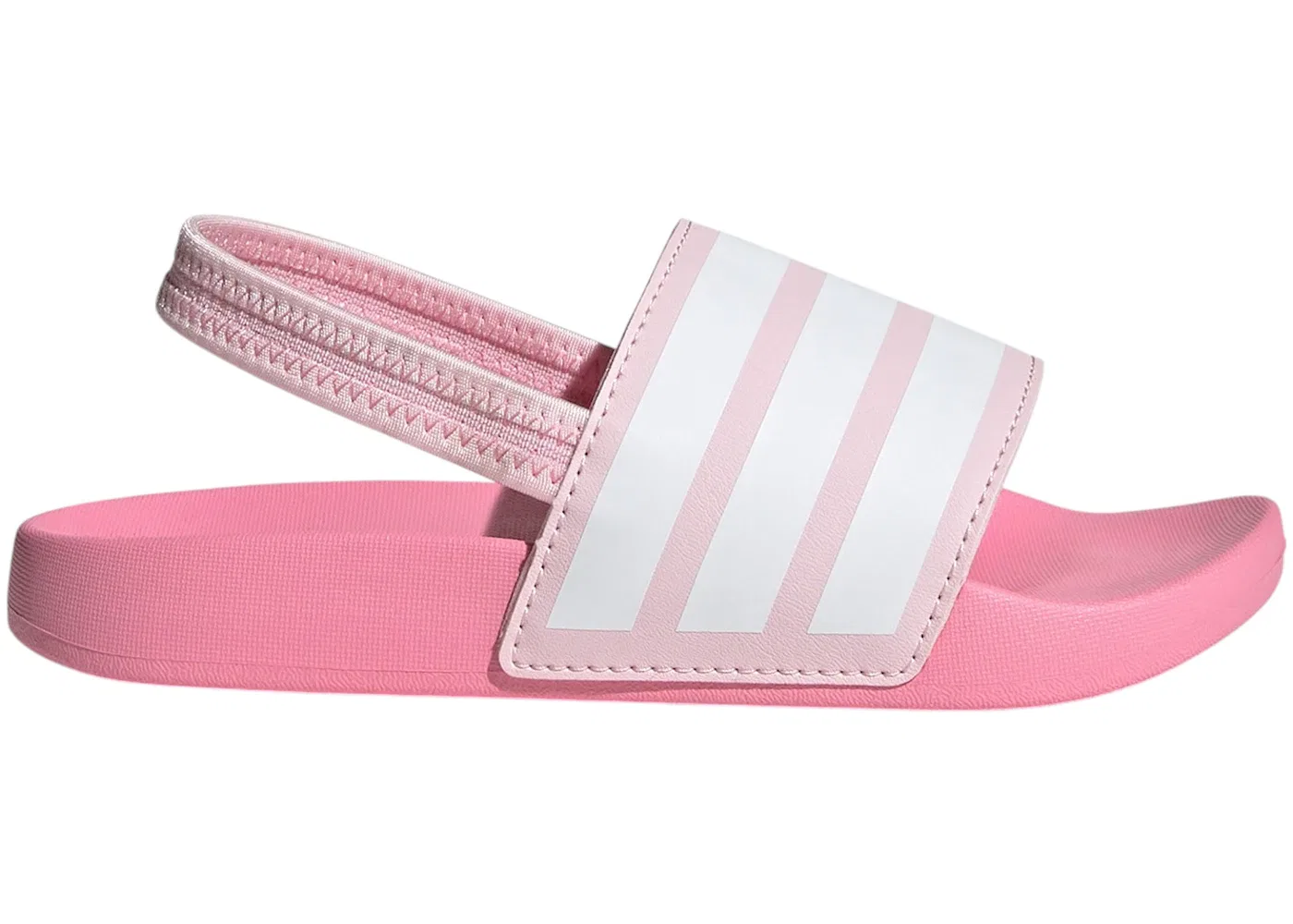 Детские шлепанцы с ремешком Adidas Adilette Estrap Slides, Clear Pink Cloud White Bliss Pink