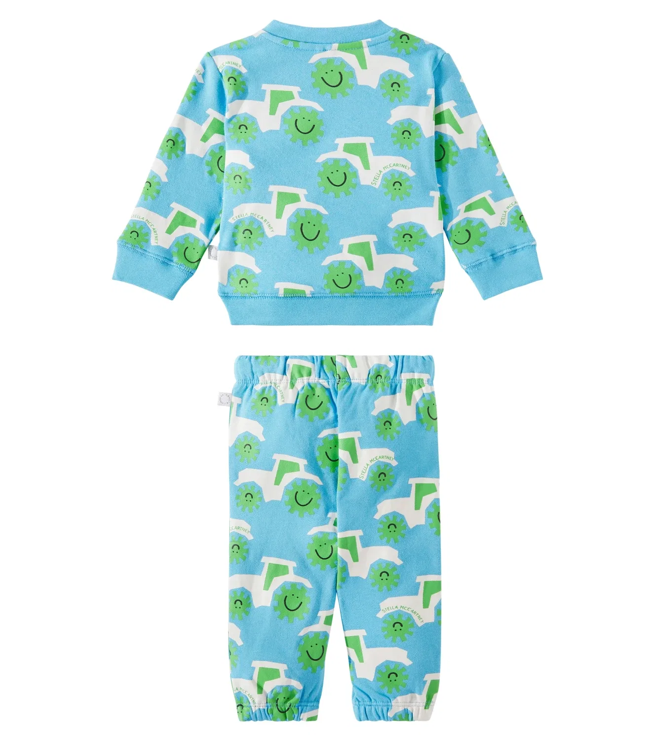 Комплект из фуфайки и спортивных брюк хлопковый Stella Mccartney Kids, синий — фото 4
