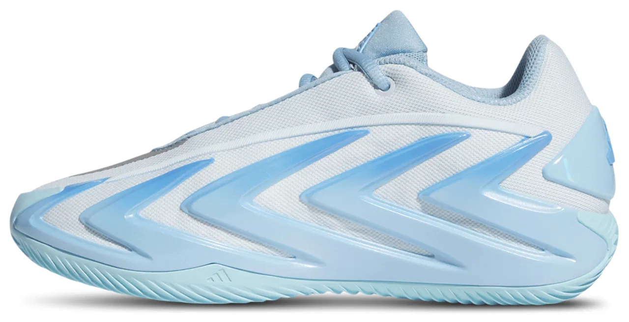 Детские баскетбольные кроссовки для мальчиков с амортизацией LightstrikePro Anthony Edwards 3 Adidas, Tech Grey Metallic/Sky Tint/Bliss Blue — фото 2