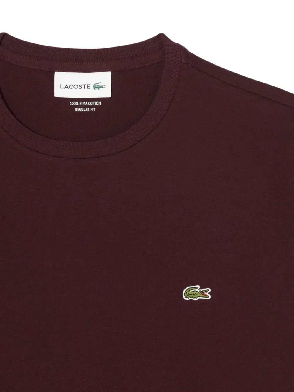 Футболка из хлопка пима с нашивкой-логотипом Lacoste, красный — фото 3