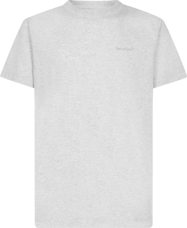 

Футболка Off-White Diag Tab Slim Tee 'Melange Grey', серый