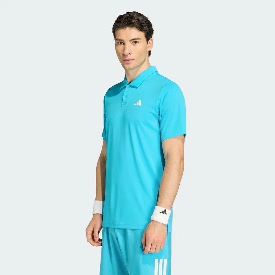 Мужское поло с двумя пуговицами и воротником, модель Club Tennis, adidas, Бирюзовый