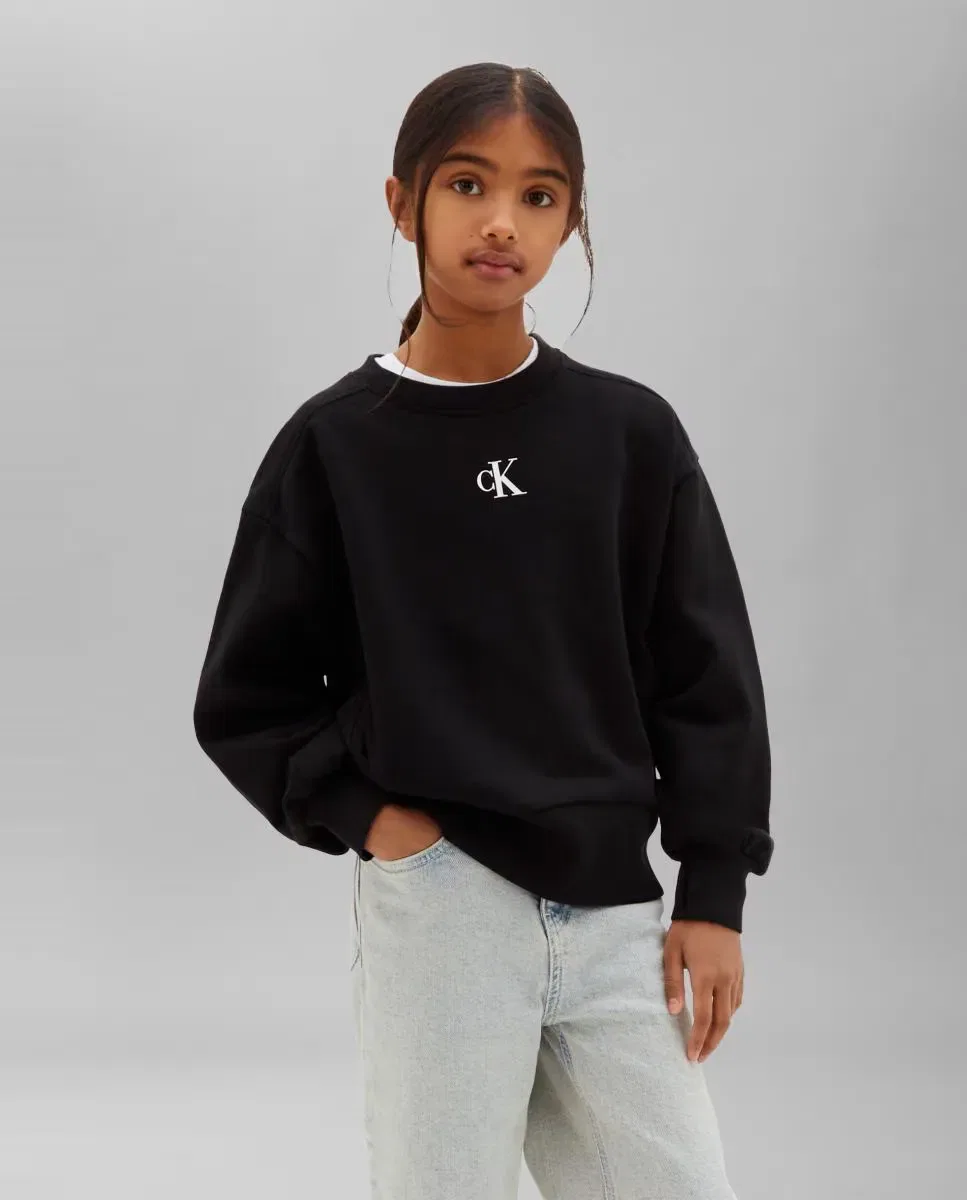Детская толстовка для девочек хлопковая Calvin Klein, Negro