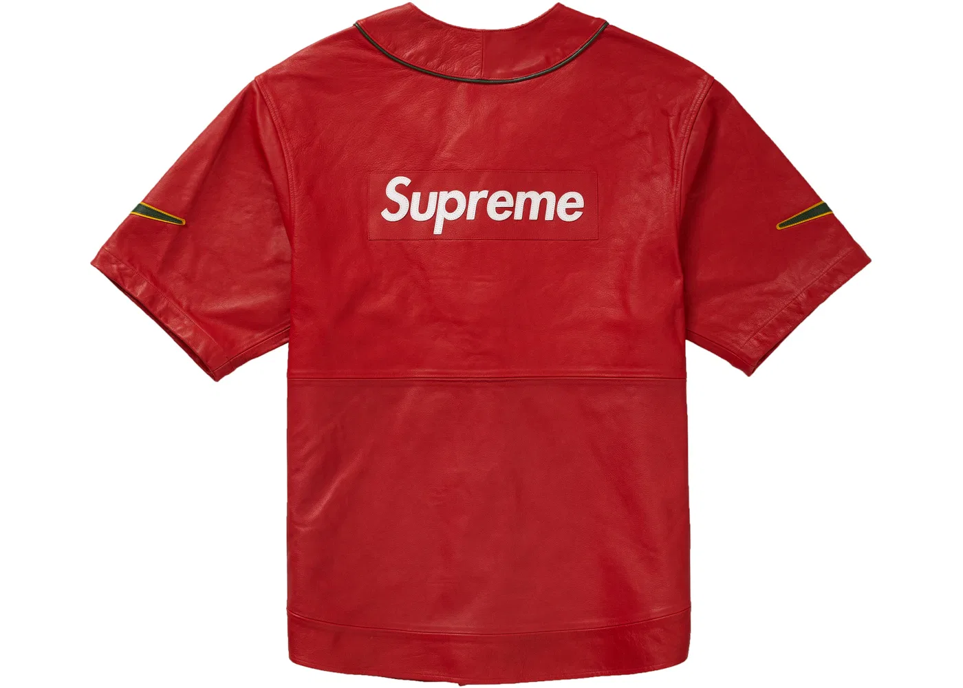 Мужская бейсбольная джерси из кожи Jersey Supreme, Red — фото 2