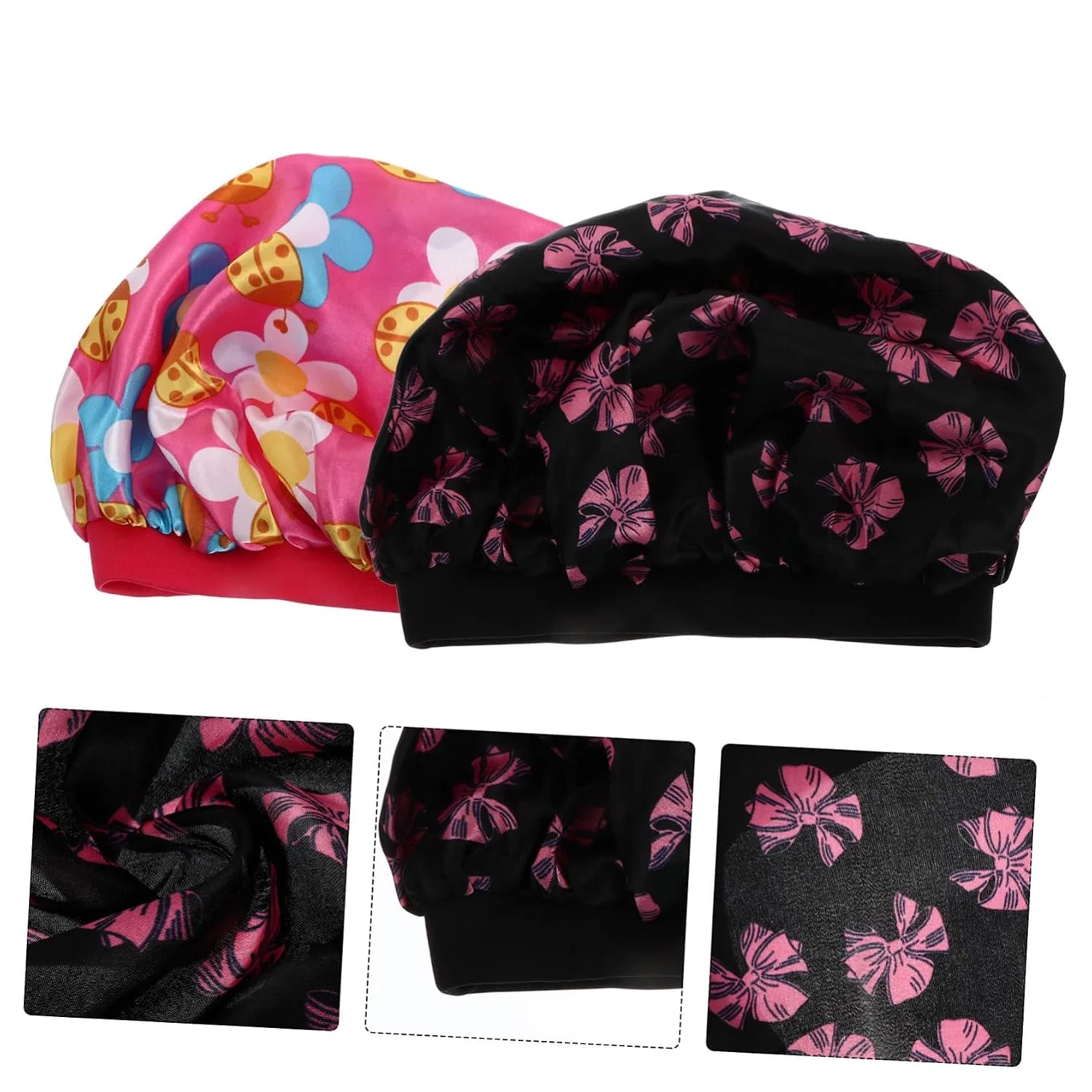 Шапочка для душаs Pack of 6, Satin, FOMIYES, 22x17cm, Assorted Colours — фото 2