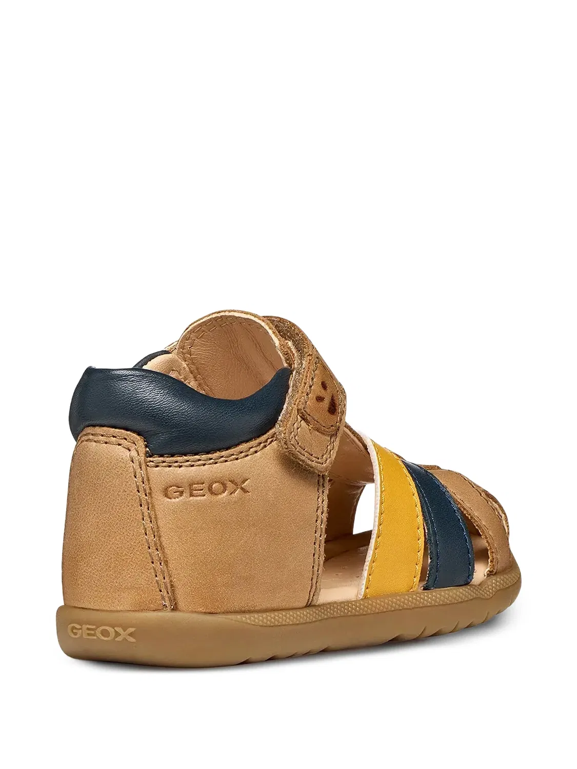 Сандалии Macchia на липучках Geox Kids, нейтральные цвета — фото 3