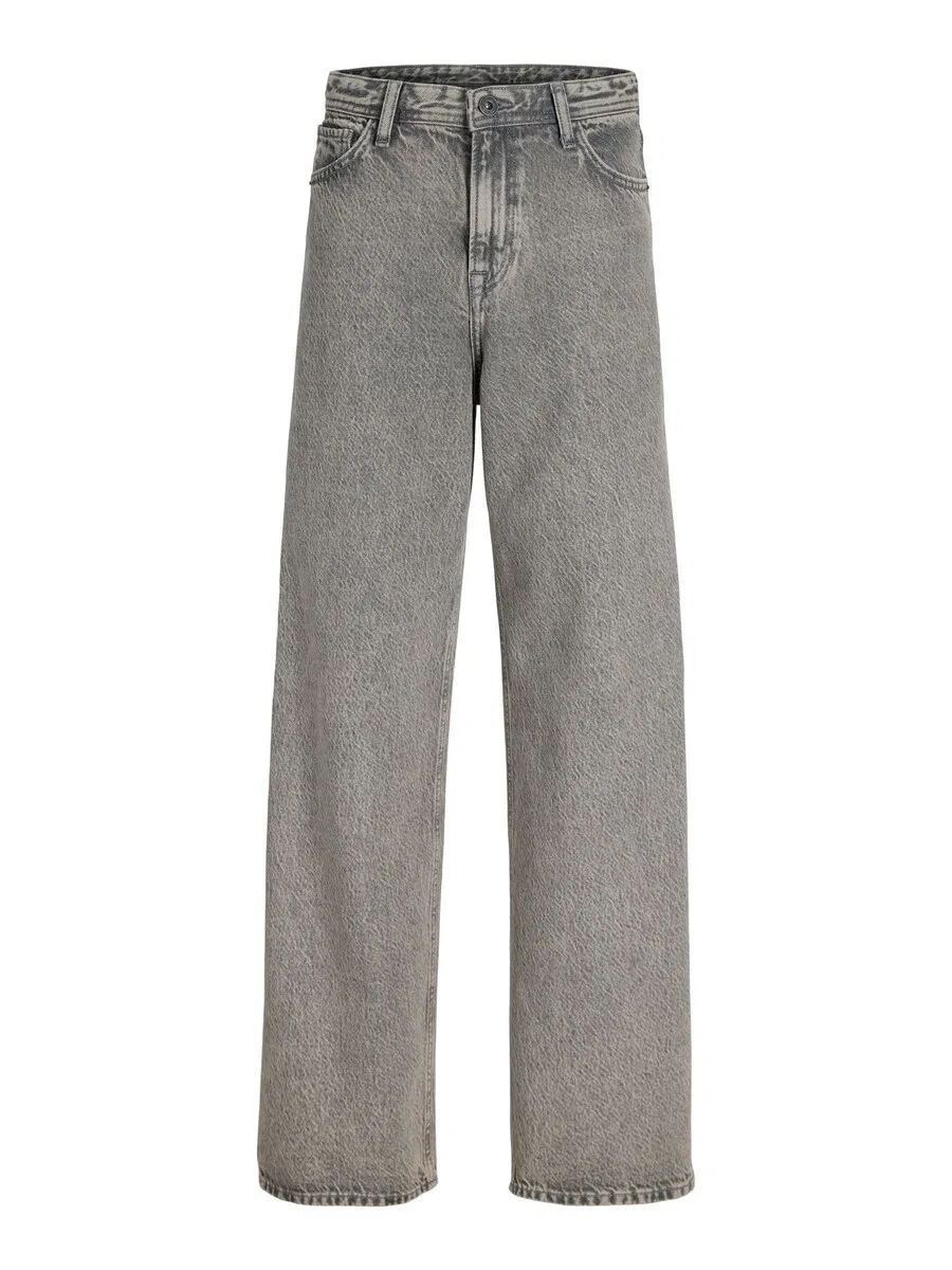 Джинсы Jack & Jones Junior Wide leg Jeans 'JJIDAVE JJORIGINAL' серого цвета