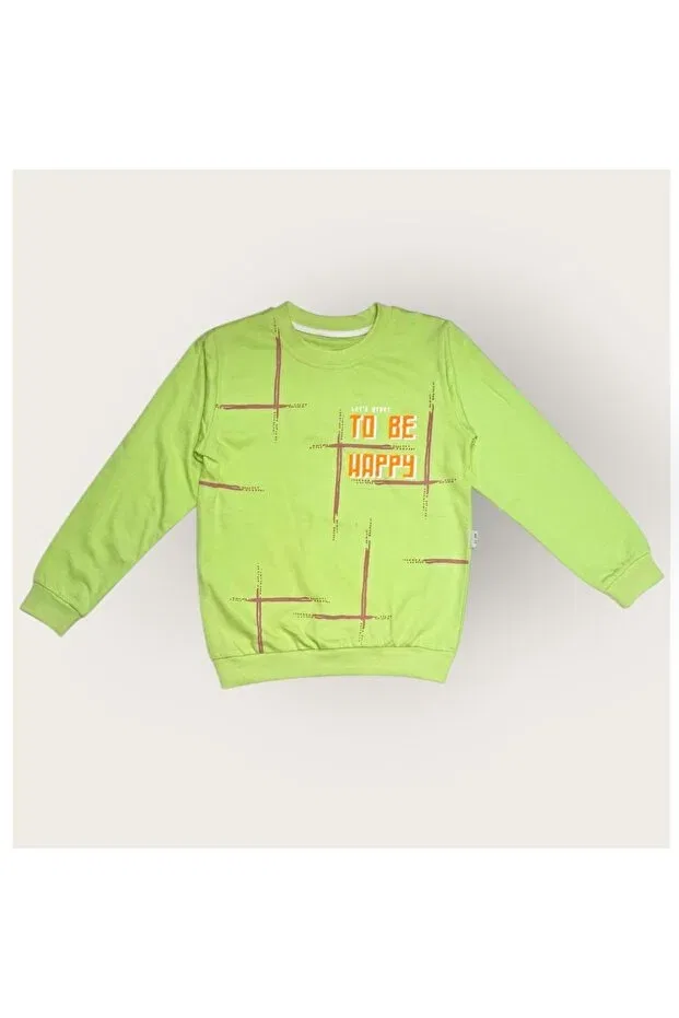 Детский спортивный костюм с принтом To Be Happy Motif Mnk Baby&Kids, Green — фото 4
