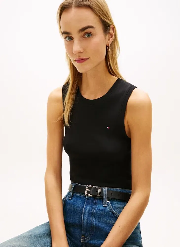 Майка с круглым вырезом Tommy Hilfiger, черный — фото 3