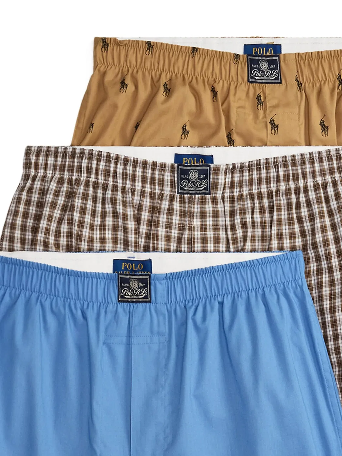 Мужские боксеры из хлопка (упаковка из трех штук) Polo Ralph Lauren, синий — фото 2
