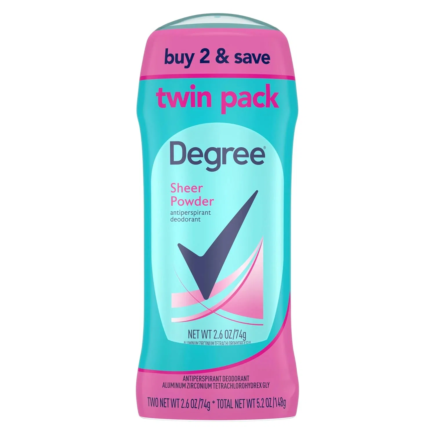 Антиперспирант-дезодорант Sheer Powder Degree, набор 2 шт, 144 г