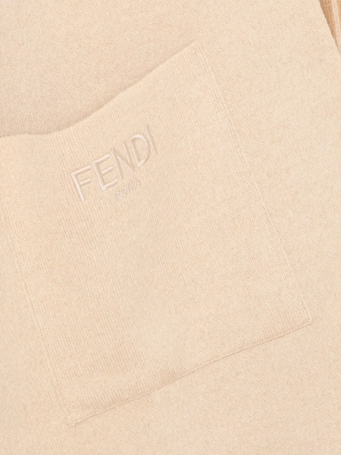 Куртка с капюшоном и логотипом FF Fendi Kids, нейтральные цвета — фото 3