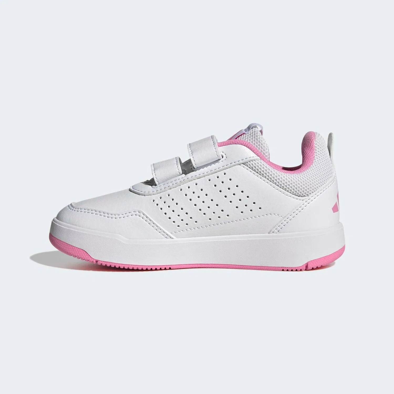 Детские кроссовки с регулируемыми ремешками Adidas Sportswear, Cloud White/Bliss Pink/Grey Two — фото 3