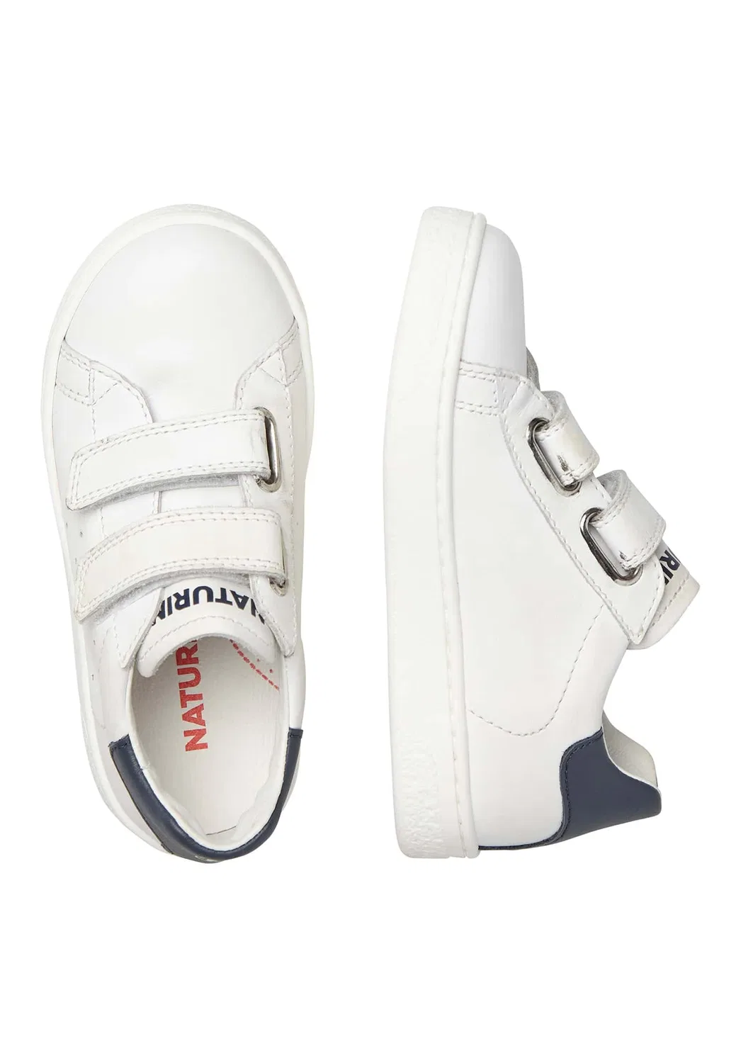 Детские кожаные кроссовки для мальчиков Naturino Hasselt 2 Vl. Naturino, White Blue — фото 4