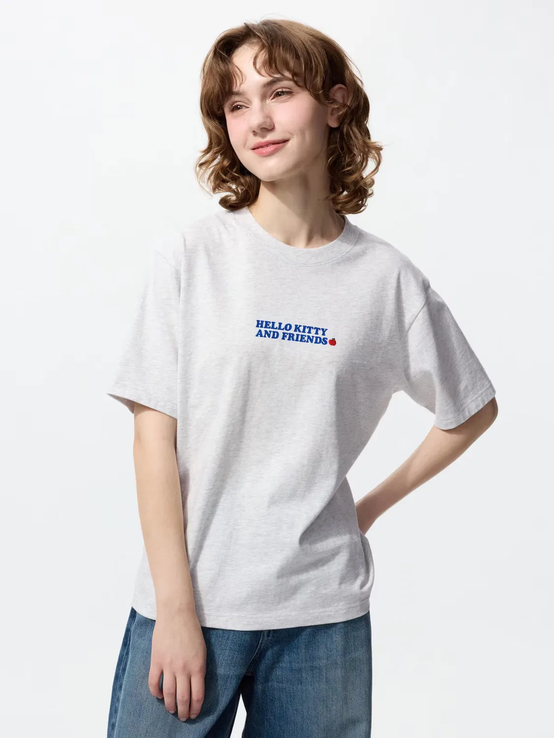 Футболка Uniqlo UT с принтом Sanrio, серый — фото 2