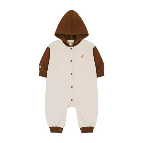 Детский комбинезон Colorblock Hooded Jumpsuit rc 0965, Kangol Kids, бежевый