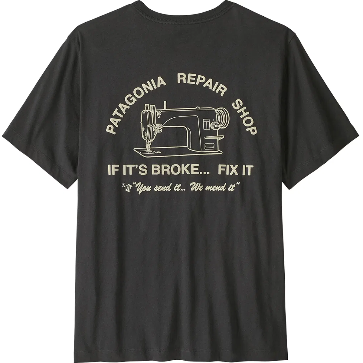 Мужская футболка с коротким рукавом с принтом Repair Shop Patagonia, Ink Black