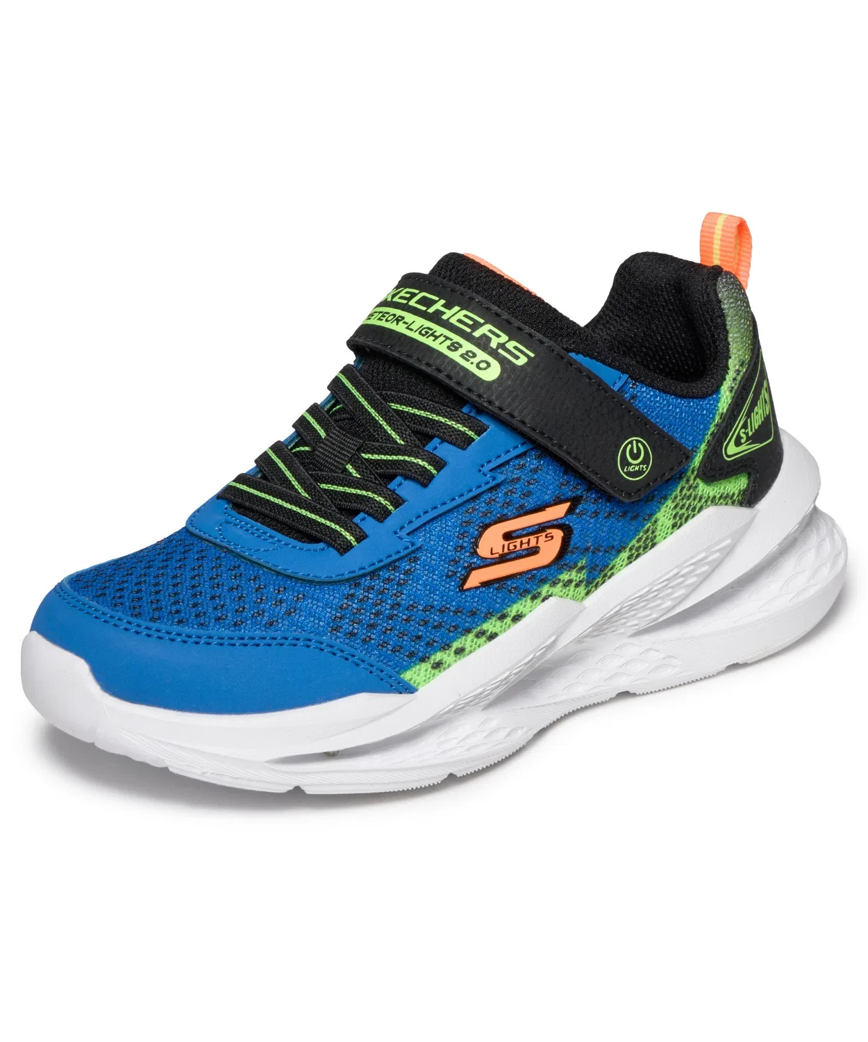 Детские кроссовки с подсветкой S-Lights: Meteolites 2.0 SKECHERS, Black/Blue