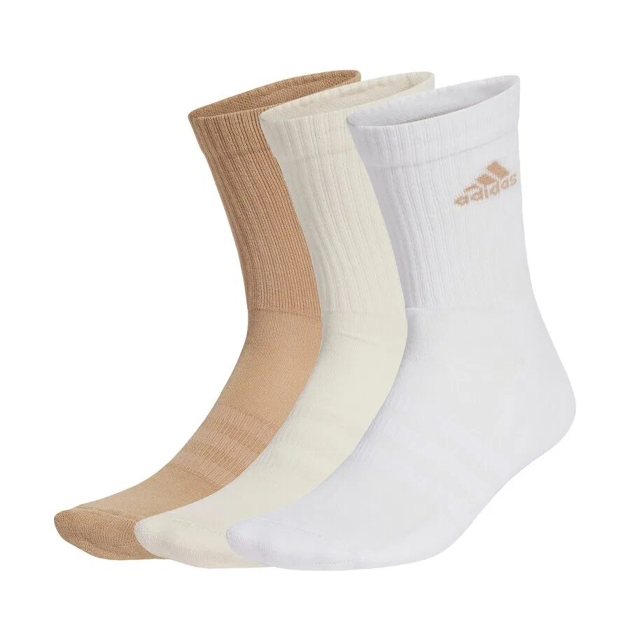 Спортивные носки ADIDAS PERFORMANCE 'Cushioned Crew', 3 пары', цвета экрю, парча, белый