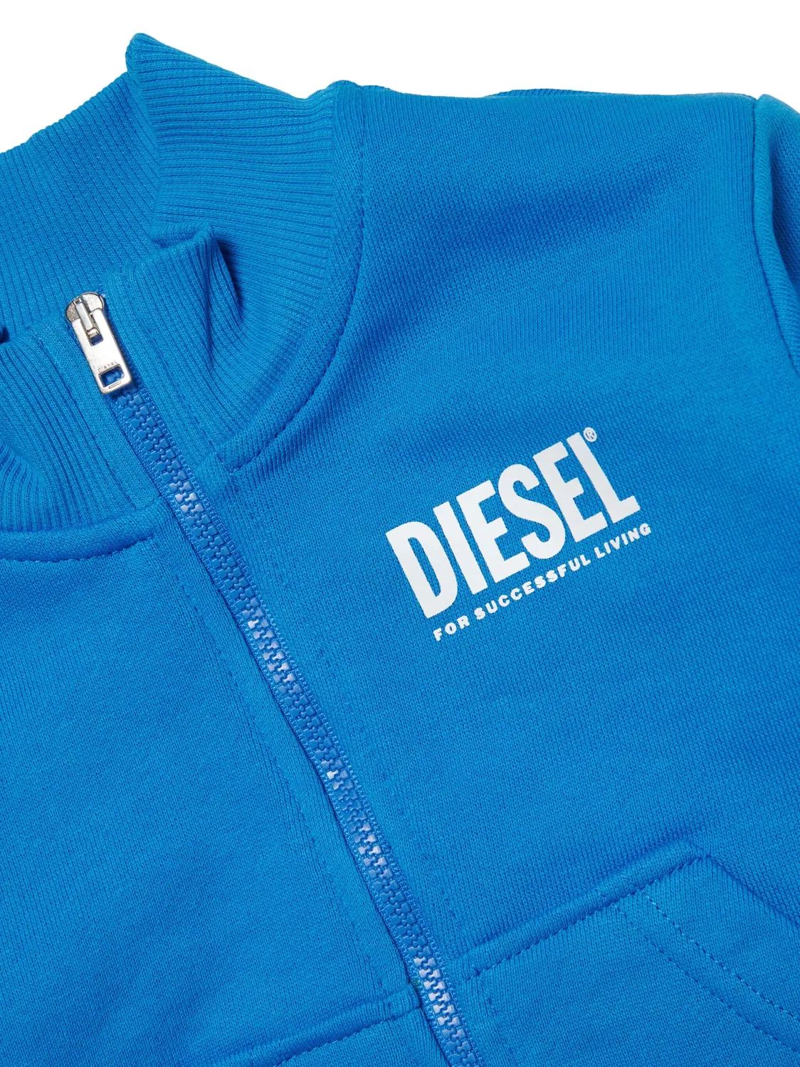 Кофта на молнии из хлопка Diesel, синий — фото 3
