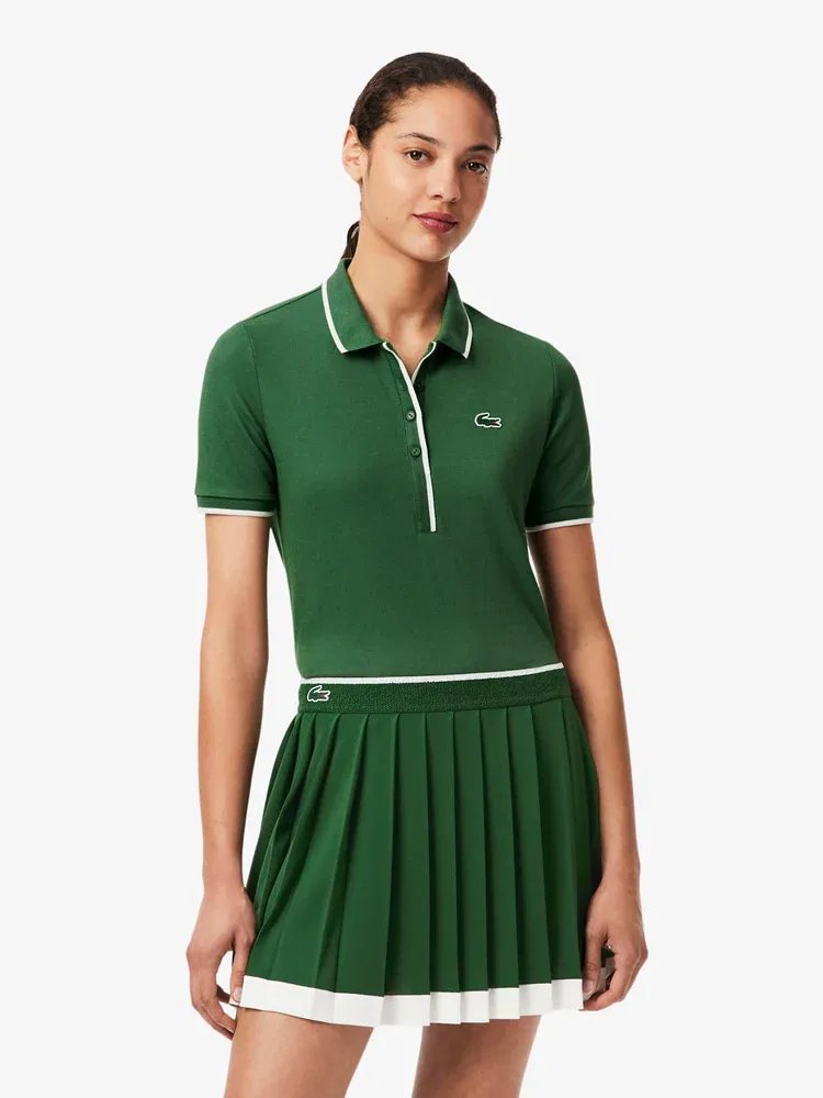 Футболка с коротким рукавом теннисная Heritage Tipping Polo LACOSTE, Green