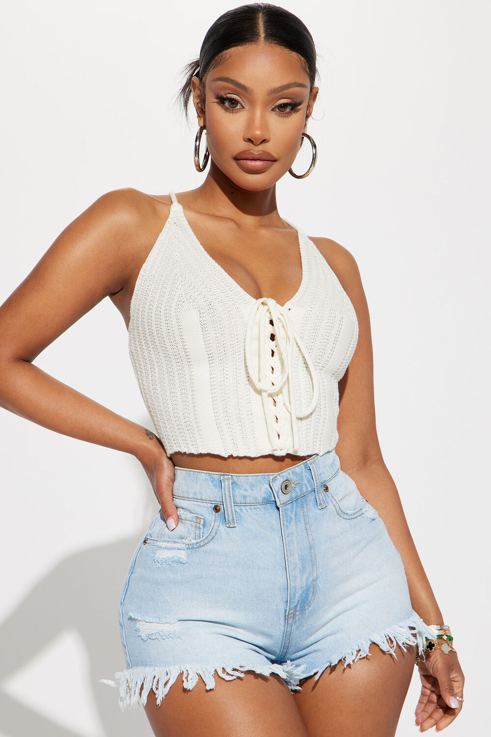 

Топ Fashion Nova JT15012, слоновая кость