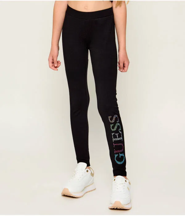 Детские леггинсы для девочек с принтом Leggings Guess, черный