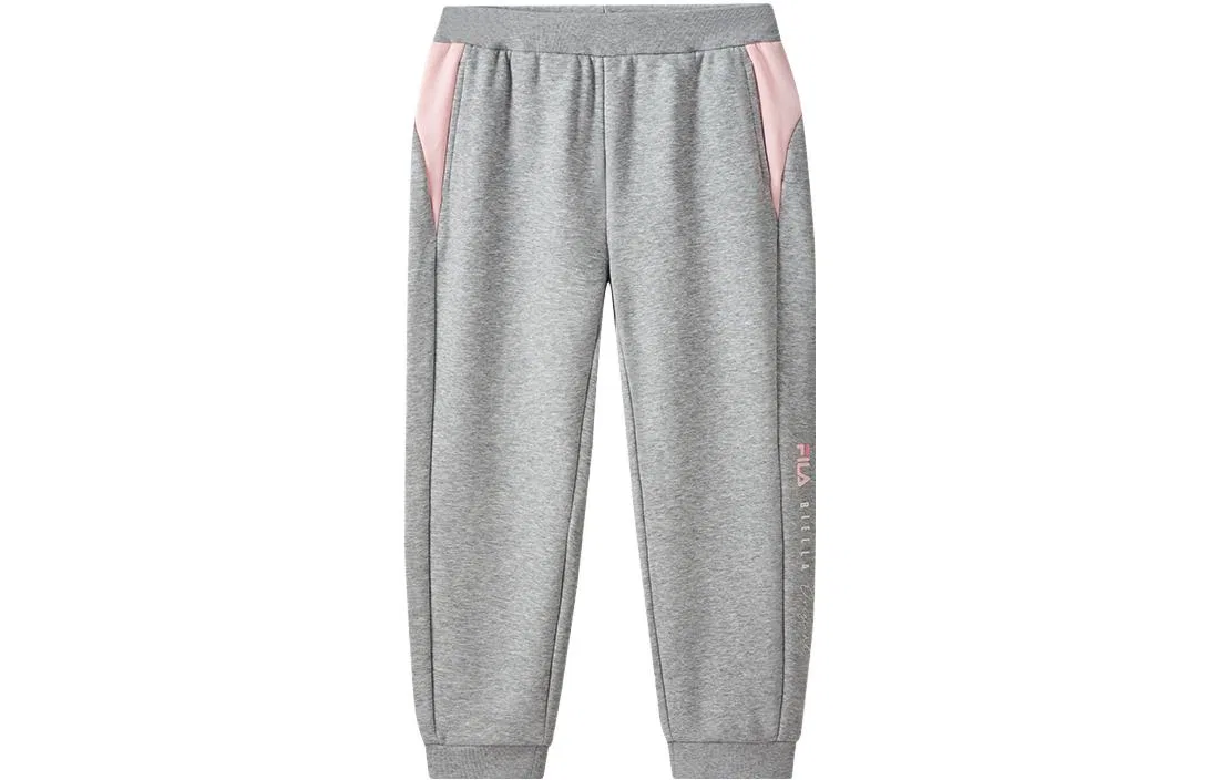 Детские трикотажные спортивные штаны утепленные Cartier Heather Gray-FMG FILA KIDS