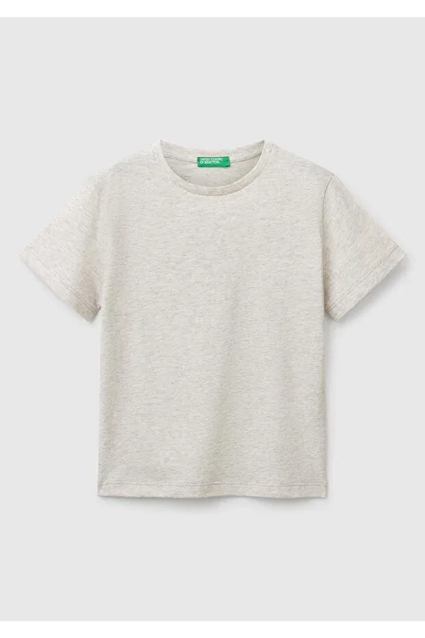 Детская футболка для мальчиков с принтом United Colors Of Benetton, Light Gray Melange