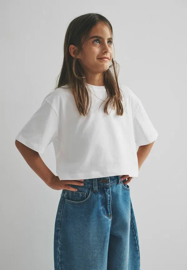 Футболка хлопковая Regular fit skater The Set, neutral black, черный — фото 3