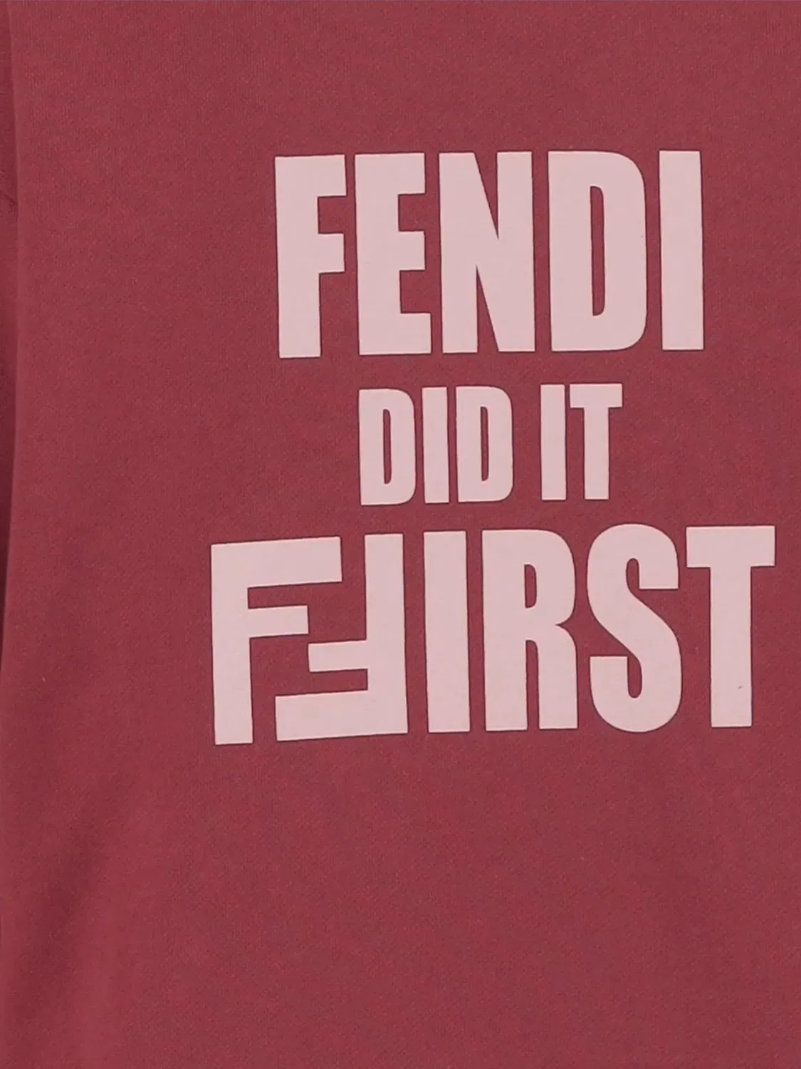 Свитшот с принтом лозунга FENDI, красный — фото 3