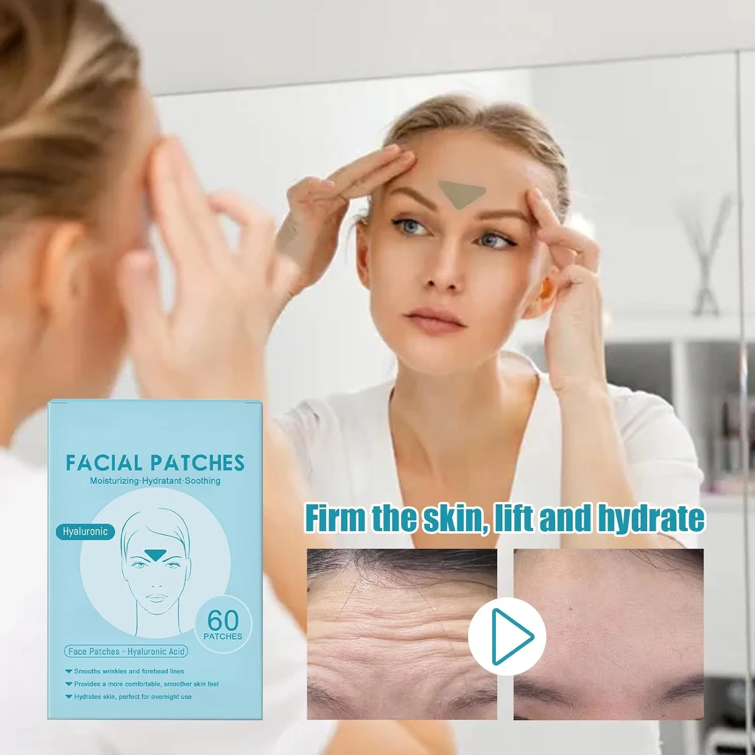Générique Патчи для лица Overnight Lifting and Moisturising, 1 шт, 3.94 x 0.39 x 5.91 дюйма — фото 2