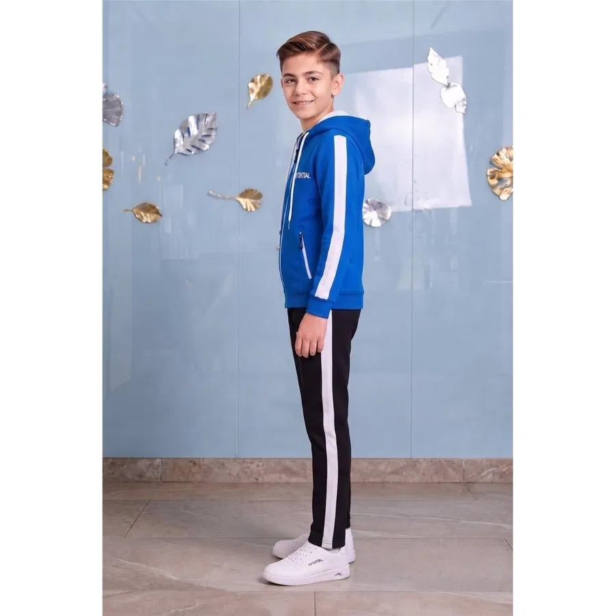 Комплект спортивного костюма с капюшоном и принтом Potential Pina Kids, Синий — фото 2