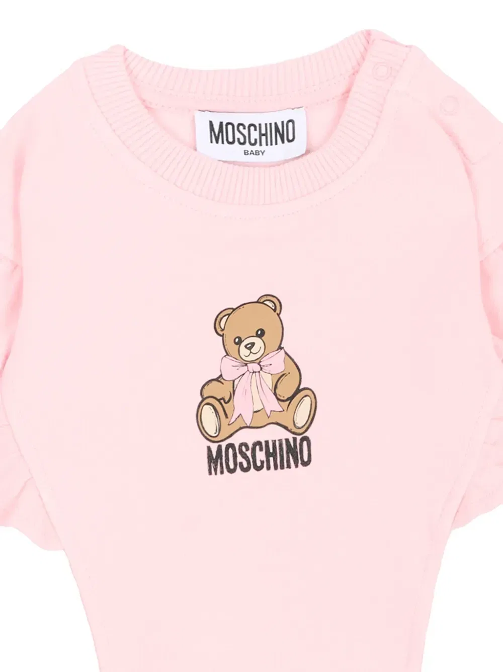 Свитер с оборками "Teddy Bear" Moschino Kids, розовый — фото 3