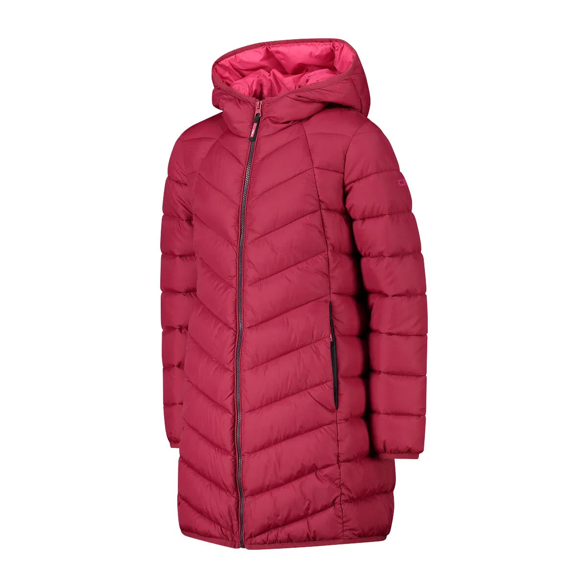 Детское пальто для девочек с капюшоном CMP Kid G Coat Fix Hood, Rosenholzrot — фото 3