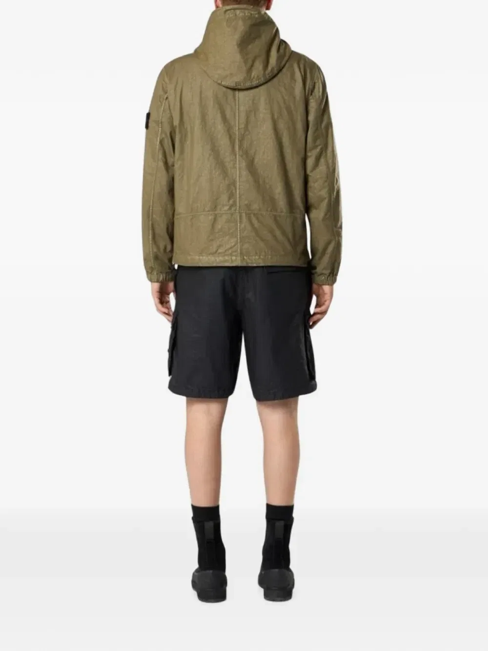 Куртка Stone Island 4100053 из нейлона Panama-TC с эффектом под органику, зеленый — фото 3