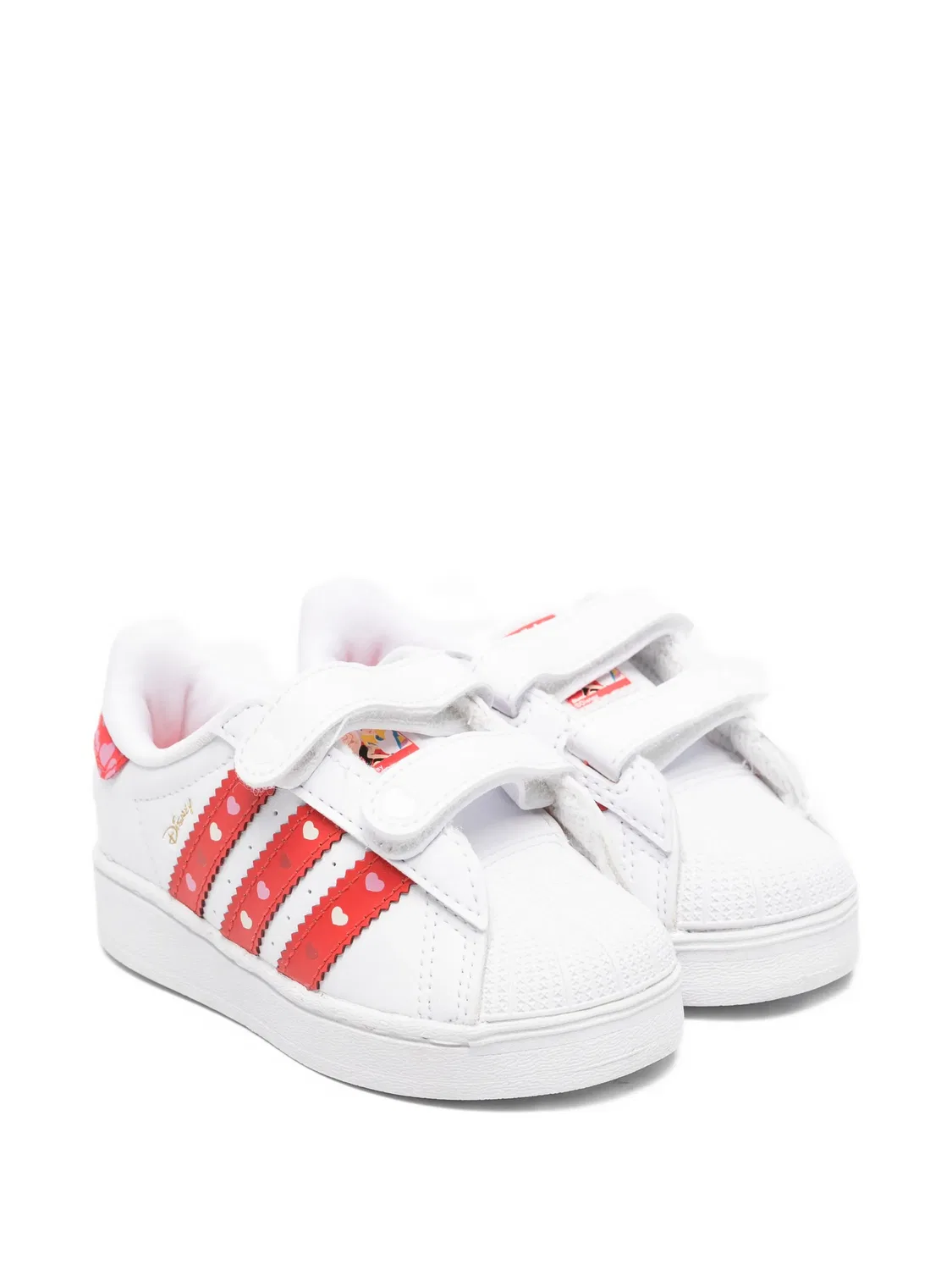Кроссовки Disney Superstar LED Lights с сердцем Adidas, белый