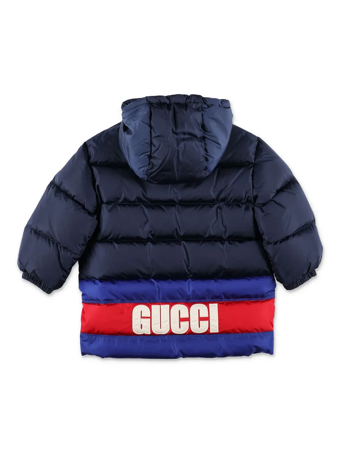 Пуховик с логотипом Gucci Kids, синий — фото 2