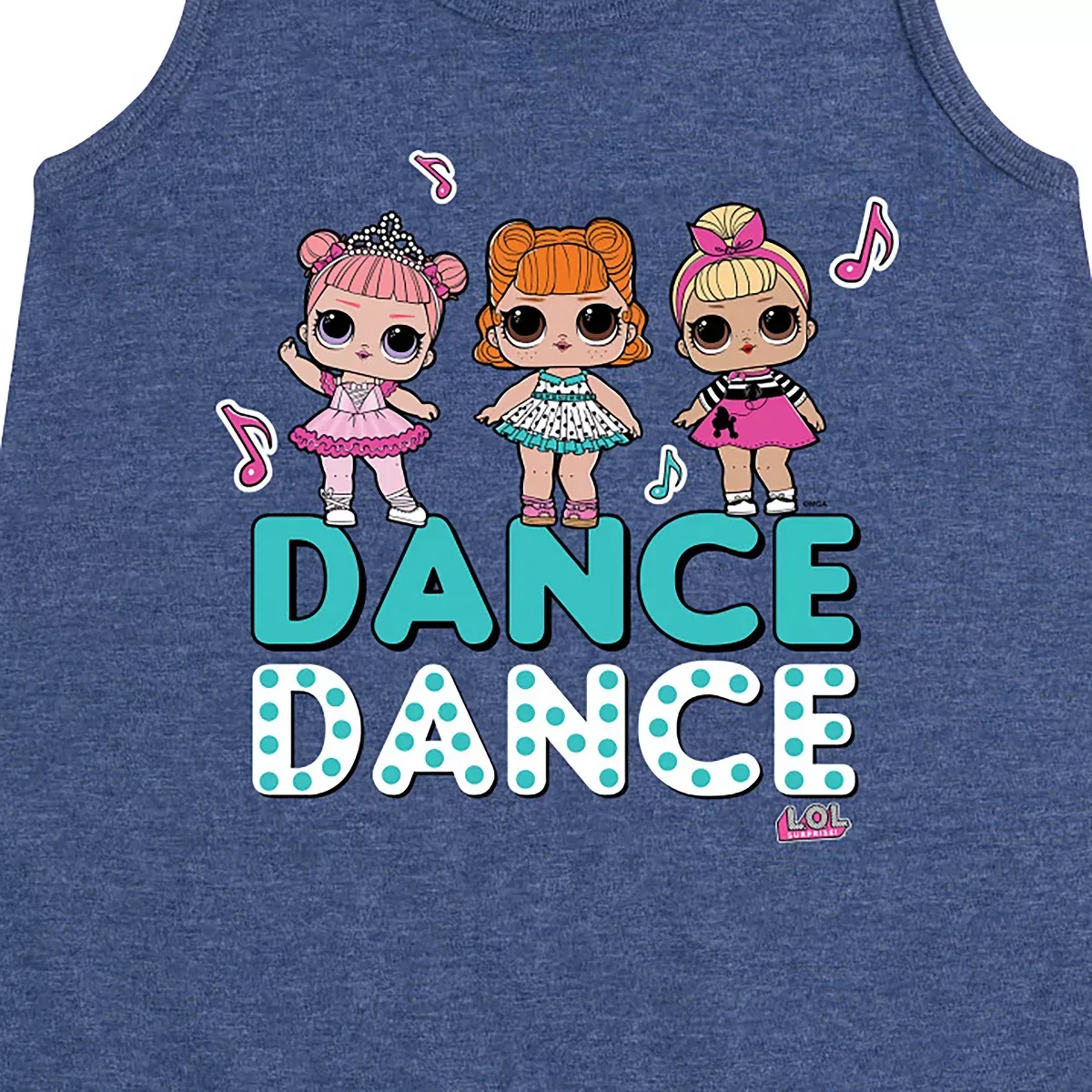 Детское платье-трапеция без рукавов Dancing Dolls Dance L.O.L. Surprise!, Heather Navy — фото 2