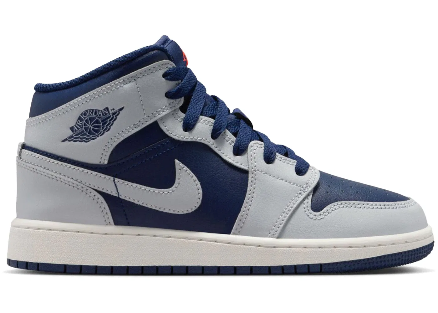 Детские кроссовки Lifestyle с высоким берцем Jordan 1 Mid Jordan, Blue Void/Summit White/Hot Lava/Pure Platinum