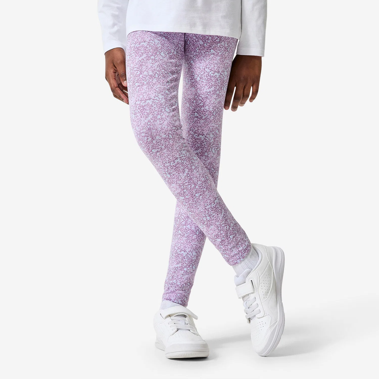 Детские леггинсы с принтом Leggings Madchen Baumwolle Decathlon, Fliederrosa