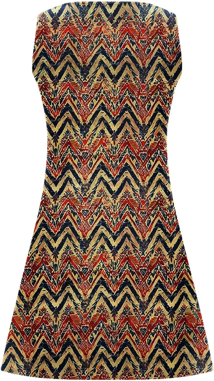 Женское сарафан с тропическим принтом, Vintage, Multicolor — фото 4